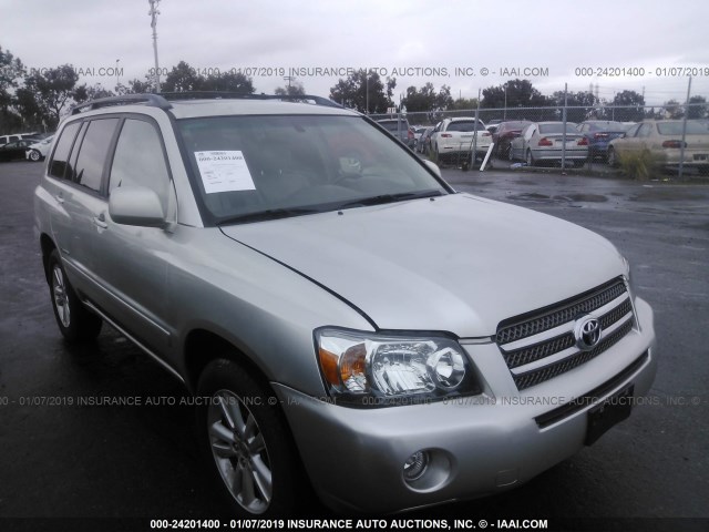 JTEDW21A560012362 - 2006 TOYOTA HIGHLANDER HYBRID SILVER photo 1