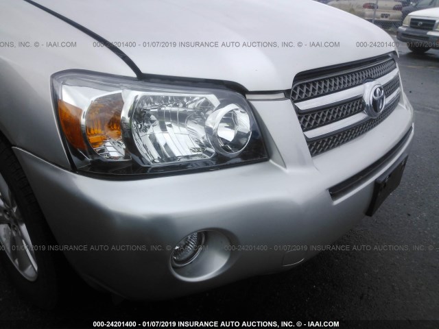 JTEDW21A560012362 - 2006 TOYOTA HIGHLANDER HYBRID SILVER photo 6