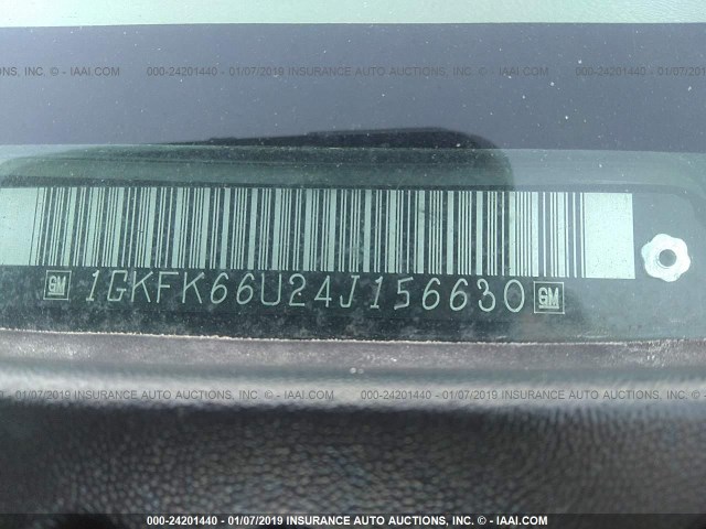 1GKFK66U24J156630 - 2004 GMC YUKON XL DENALI BLACK photo 9