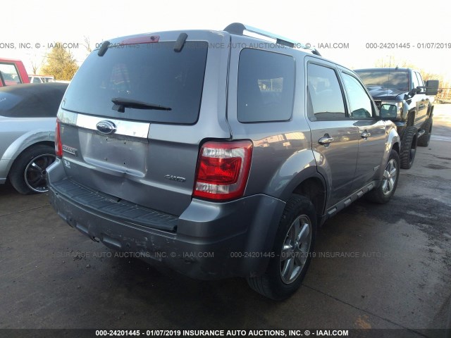 1FMCU94178KE73978 - 2008 FORD ESCAPE LIMITED GRAY photo 4