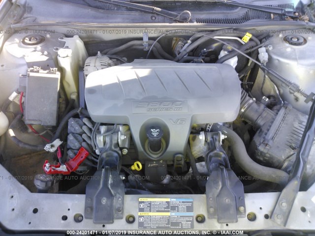 2G2WP552771181324 - 2007 PONTIAC GRAND PRIX GRAY photo 10