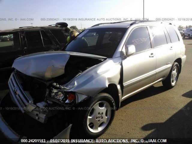 JTEEP21A760178058 - 2006 TOYOTA HIGHLANDER LIMITED SILVER photo 2