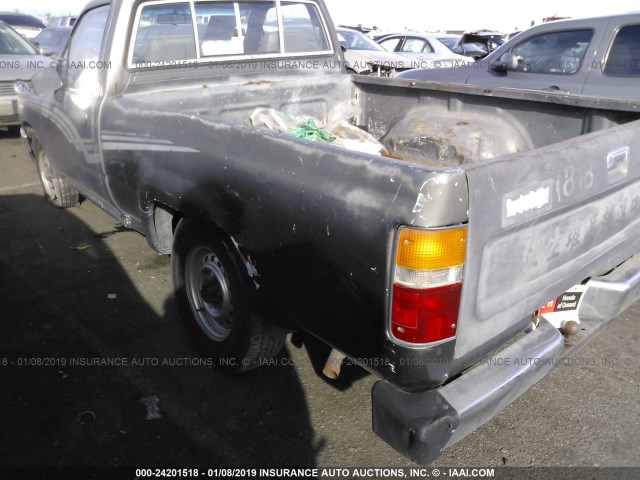 JT4RN81P4K0022816 - 1989 TOYOTA PICKUP 1/2 TON SHT WHEELBASE DLX GRAY photo 6