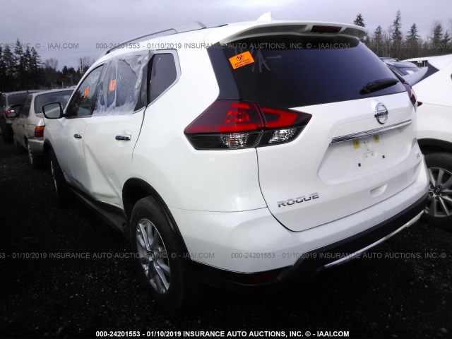 KNMAT2MT3JP555268 - 2018 NISSAN ROGUE S/SV WHITE photo 3