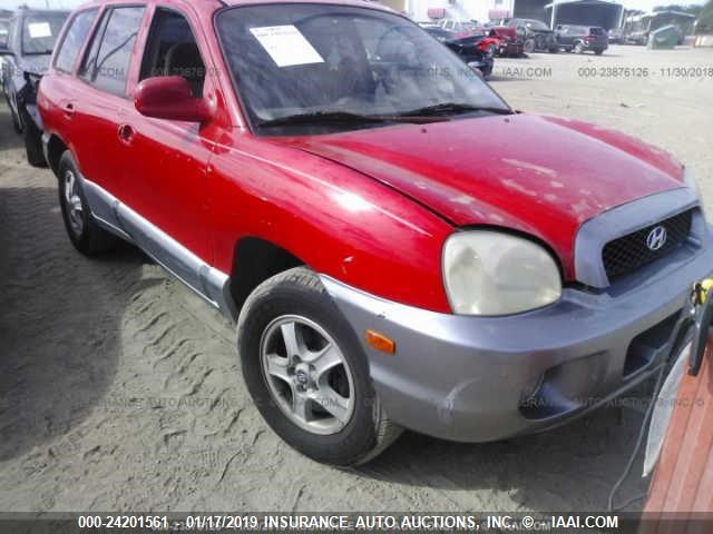 KM8SC13D44U780597 - 2004 HYUNDAI SANTA FE GLS/LX RED photo 1