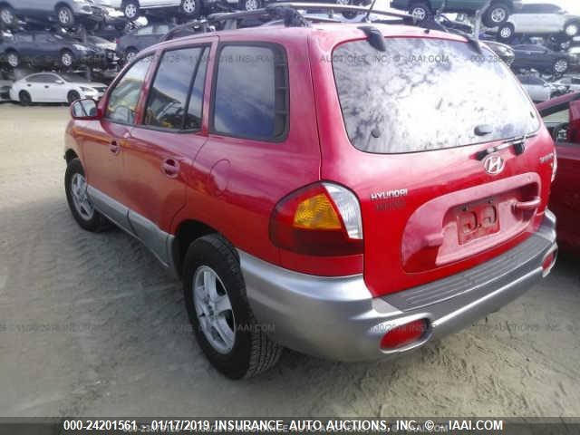 KM8SC13D44U780597 - 2004 HYUNDAI SANTA FE GLS/LX RED photo 3