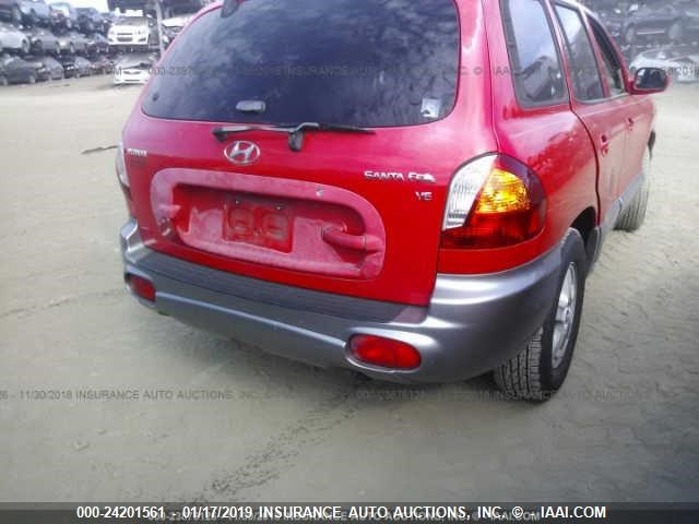 KM8SC13D44U780597 - 2004 HYUNDAI SANTA FE GLS/LX RED photo 4