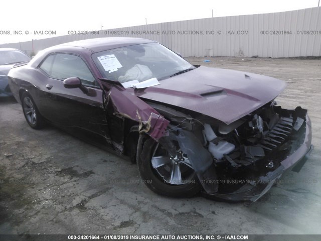 2C3CDZAG6JH123580 - 2018 DODGE CHALLENGER SXT MAROON photo 1