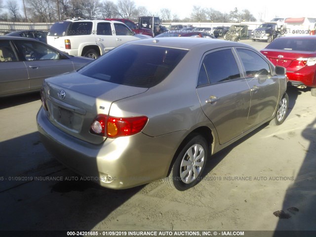 1NXBU40E89Z130285 - 2009 TOYOTA COROLLA S/LE/XLE GOLD photo 4