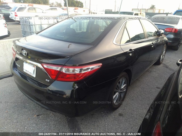 4T1BF1FK3FU066531 - 2015 TOYOTA CAMRY LE/XLE/SE/XSE BLACK photo 4