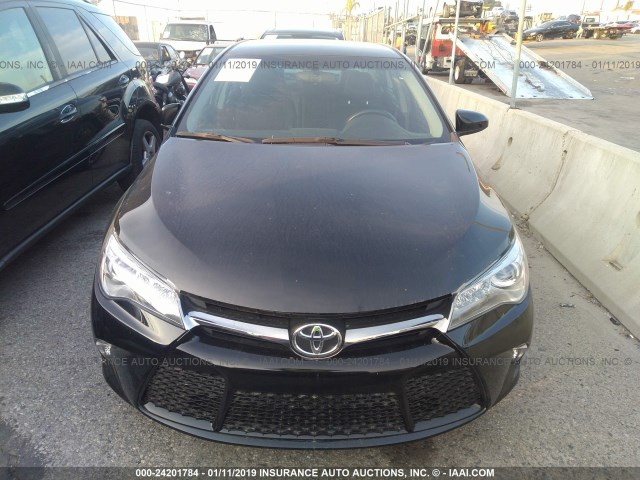 4T1BF1FK3FU066531 - 2015 TOYOTA CAMRY LE/XLE/SE/XSE BLACK photo 6
