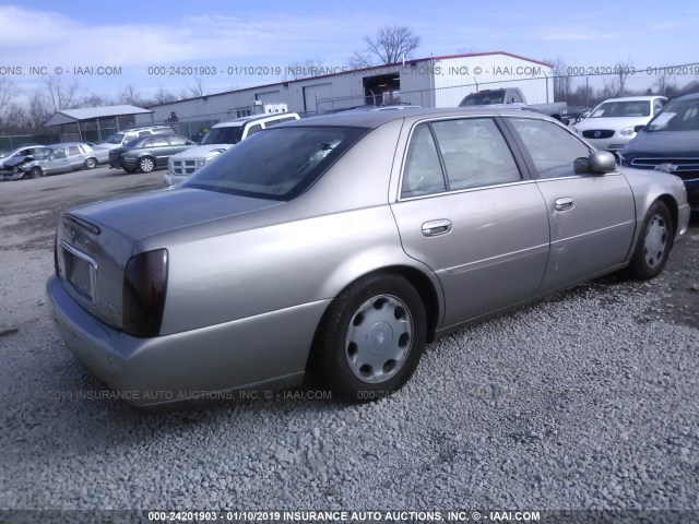 1G6KE57Y9YU324641 - 2000 CADILLAC DEVILLE DHS GOLD photo 4