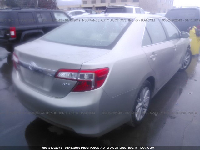 4T4BF1FK4DR330150 - 2013 TOYOTA CAMRY L/SE/LE/XLE 金色 照片 4