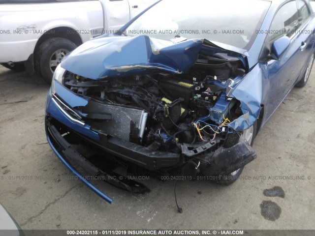 KNAFX6A83E5243144 - 2014 KIA FORTE EX BLUE photo 6