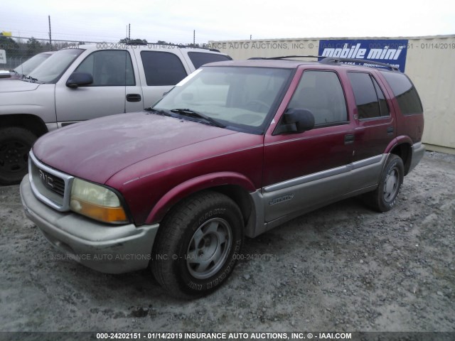 1GKCS13W5Y2159551 - 2000 GMC JIMMY MAROON photo 2