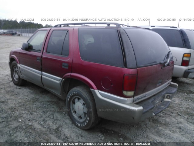 1GKCS13W5Y2159551 - 2000 GMC JIMMY MAROON photo 3