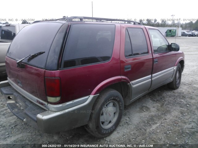 1GKCS13W5Y2159551 - 2000 GMC JIMMY MAROON photo 4