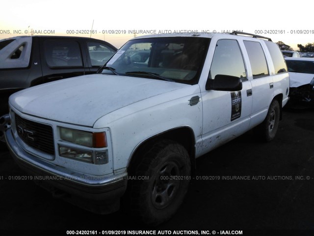 1GKEK13R5VJ757403 - 1997 GMC YUKON WHITE photo 2