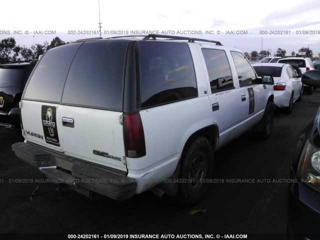 1GKEK13R5VJ757403 - 1997 GMC YUKON WHITE photo 4