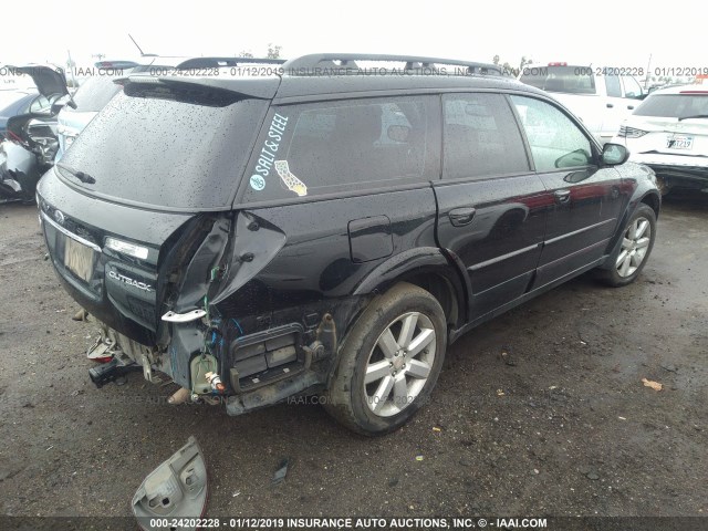 4S4BP62C987328269 - 2008 SUBARU OUTBACK 2.5I LIMITED BLACK photo 4