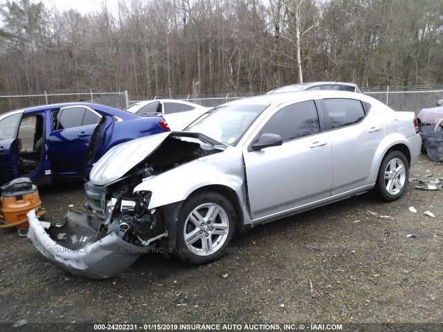 1B3CC4FB7AN107458 - 2010 DODGE AVENGER SXT SILVER photo 2