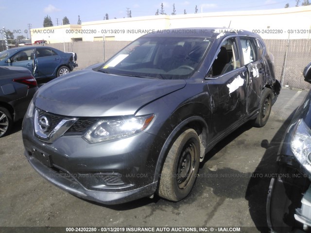 5N1AT2MN0GC761161 - 2016 NISSAN ROGUE S/SL/SV GRAY photo 2