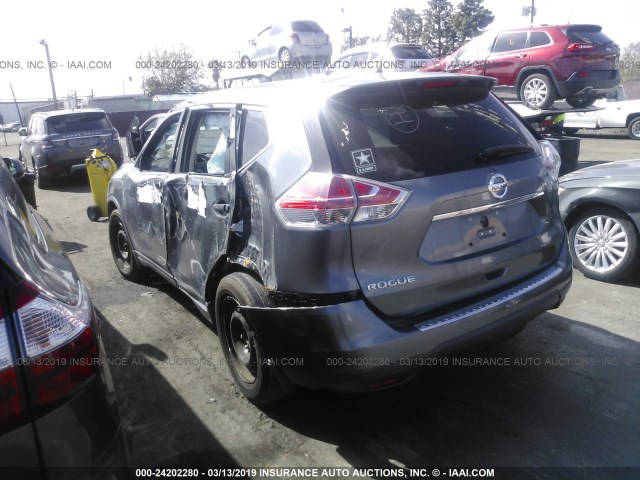 5N1AT2MN0GC761161 - 2016 NISSAN ROGUE S/SL/SV GRAY photo 3