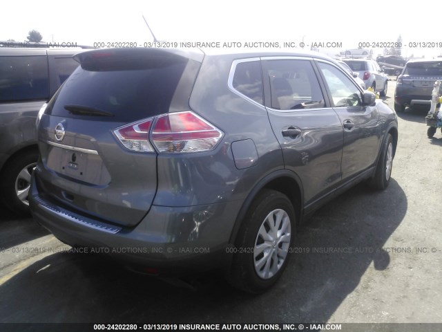 5N1AT2MN0GC761161 - 2016 NISSAN ROGUE S/SL/SV GRAY photo 4