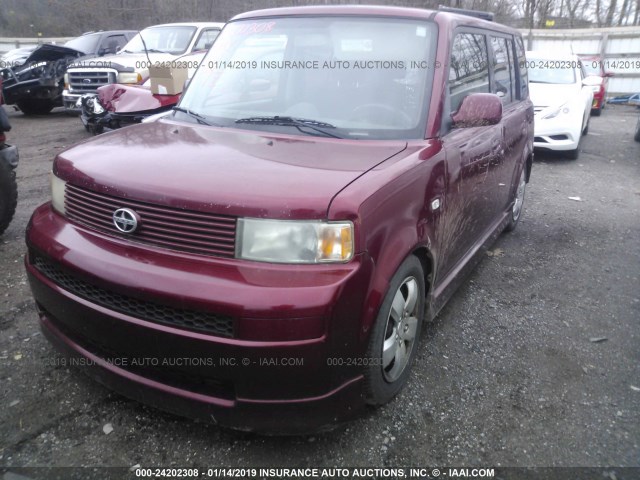 JTLKT334464069165 - 2006 TOYOTA SCION XB Бордовый фото 2