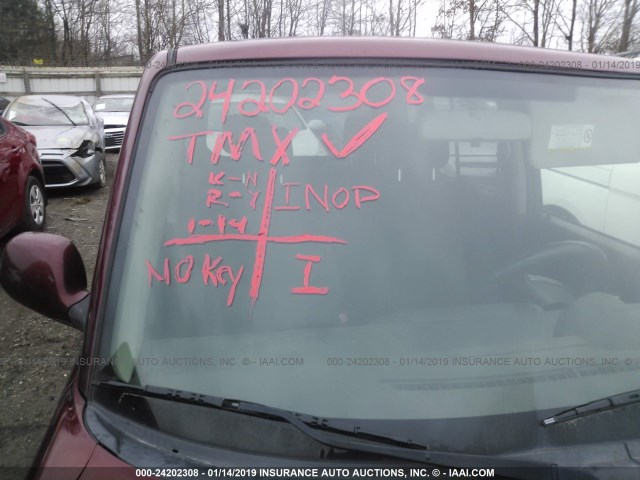 JTLKT334464069165 - 2006 TOYOTA SCION XB Бордовый фото 6