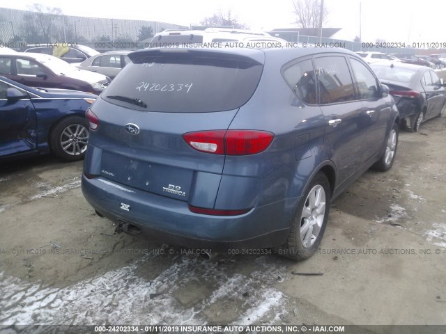 4S4WX83C764428574 - 2006 SUBARU B9 TRIBECA 3.0 H6/3.0 H6 LIMITED BLUE photo 4