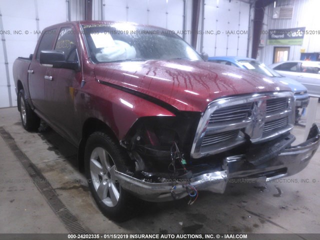 1C6RD7LT2CS155949 - 2012 DODGE RAM 1500 SLT RED photo 1