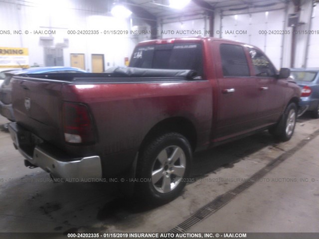 1C6RD7LT2CS155949 - 2012 DODGE RAM 1500 SLT RED photo 4