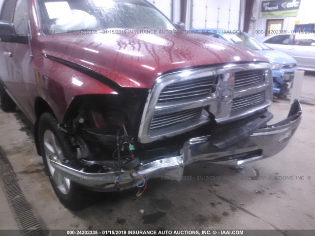 1C6RD7LT2CS155949 - 2012 DODGE RAM 1500 SLT RED photo 6