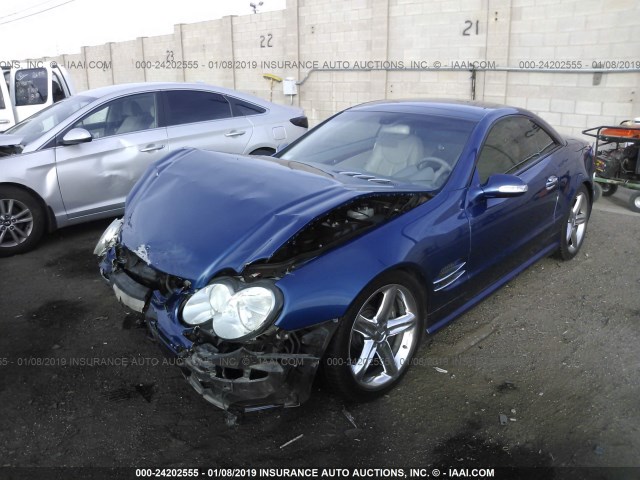 WDBSK75F43F042423 - 2003 MERCEDES-BENZ SL 500R BLUE photo 2