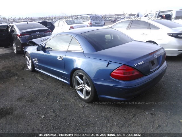 WDBSK75F43F042423 - 2003 MERCEDES-BENZ SL 500R BLUE photo 3