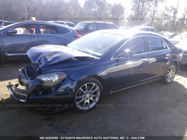 1G1ZJ577794102897 - 2009 CHEVROLET MALIBU 2LT BLUE photo 2