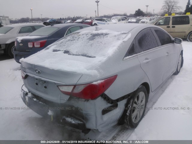 5NPEC4AC2BH090643 - 2011 HYUNDAI SONATA SE/LIMITED SILVER photo 4