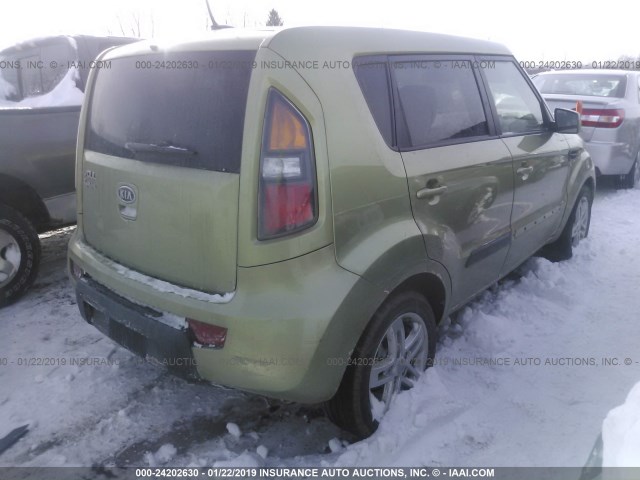 KNDJT2A28B7288478 - 2011 KIA SOUL +/!/SPORT GREEN photo 4