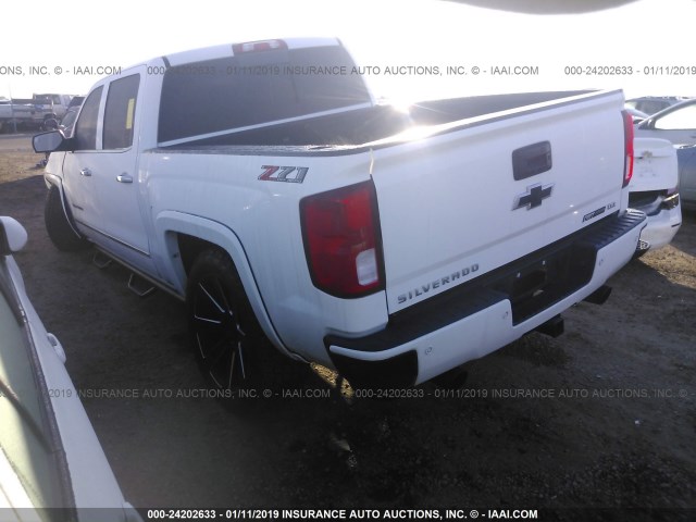 3GCUKSEJ7JG166845 - 2018 CHEVROLET SILVERADO K1500 LTZ WHITE photo 3