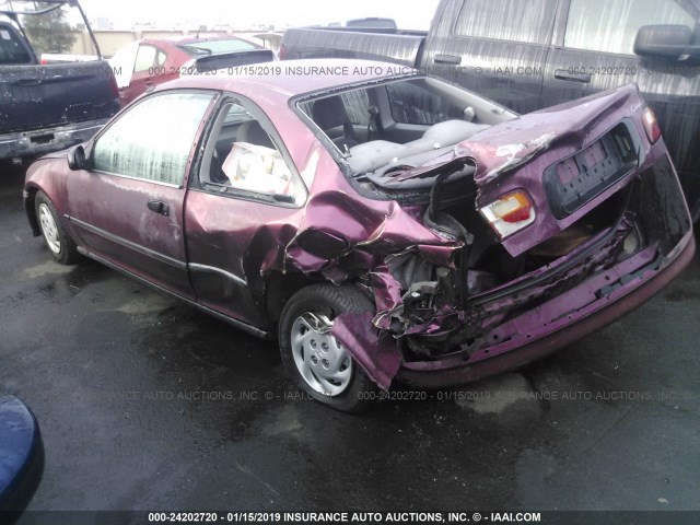 2HGEJ2221RH520683 - 1994 HONDA CIVIC DX PURPLE photo 3