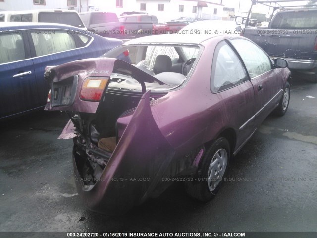 2HGEJ2221RH520683 - 1994 HONDA CIVIC DX PURPLE photo 4