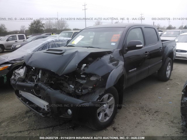 3TMJU4GN9EM165616 - 2014 TOYOTA TACOMA DOUBLE CAB PRERUNNER BLACK photo 2