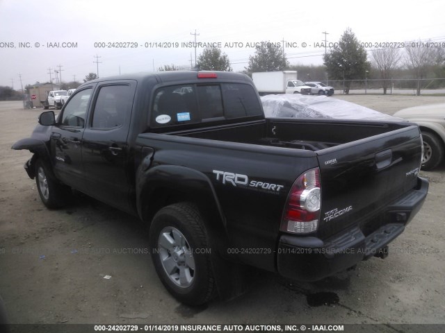 3TMJU4GN9EM165616 - 2014 TOYOTA TACOMA DOUBLE CAB PRERUNNER BLACK photo 3