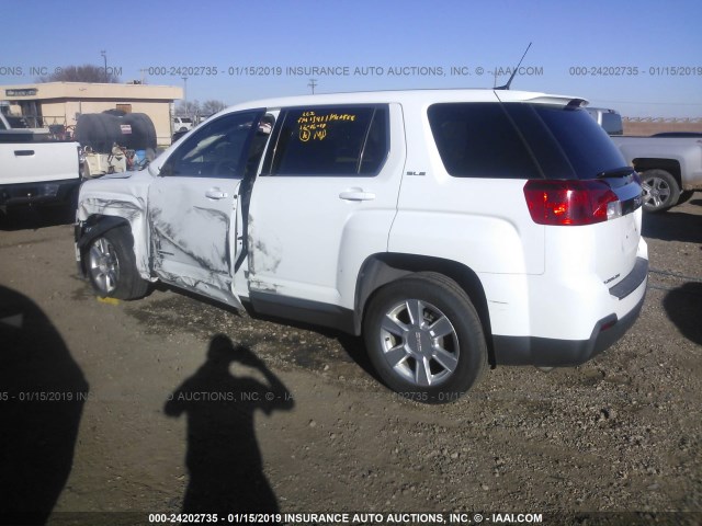 2GKALMEK2C6238459 - 2012 GMC TERRAIN SLE WHITE photo 3