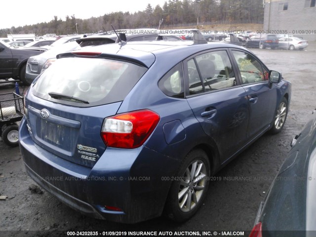 JF1GPAC6XDH824715 - 2013 SUBARU IMPREZA PREMIUM BLUE photo 4