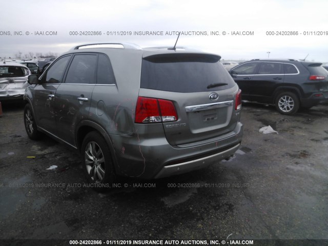 5XYKW4A21DG412362 - 2013 KIA SORENTO SX Pewter photo 3