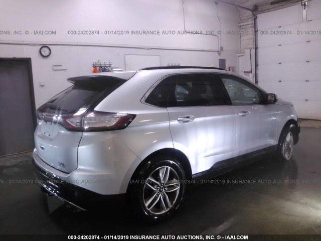 2FMPK4J96GBB78853 - 2016 FORD EDGE SEL SILVER photo 4