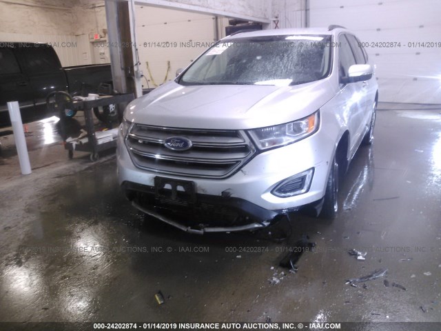 2FMPK4J96GBB78853 - 2016 FORD EDGE SEL SILVER photo 6