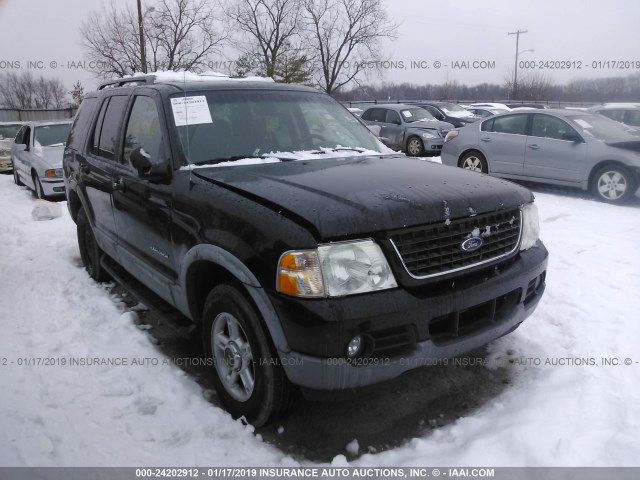 1FMZU63K52ZC62764 - 2002 FORD EXPLORER XLT BLACK photo 1